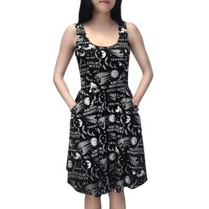 Folter Black Ouija Board Dress Sleeveless